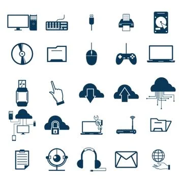 Collection Of Technology Devices Stock Illustration