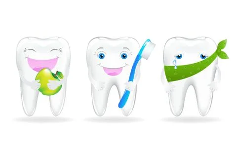 Collection of teeth Stock Illustration