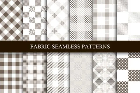 Collection of textile seamless patterns. Иллюстрация