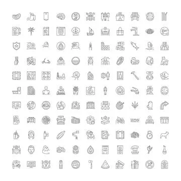 Collection of thin line icons for web design Illustrazione stock