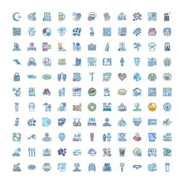 Collection of thin line universal doodle icons Stock Illustration