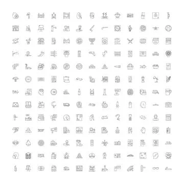 Collection of thin line web icons for user interface Stock Illustration