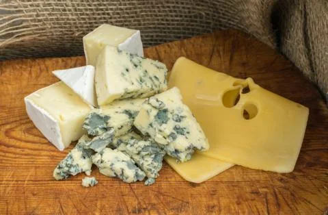 Collection of Three Cheese Stock Photos