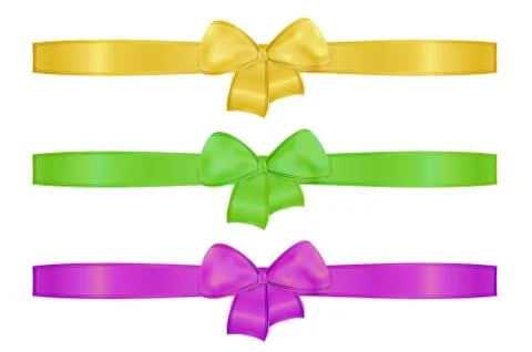Collection of the three ribbons Stock Illustration