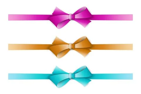 Collection of the three ribbons Stock Illustration