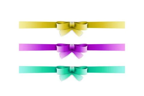 Collection of the three ribbons Stock Illustration