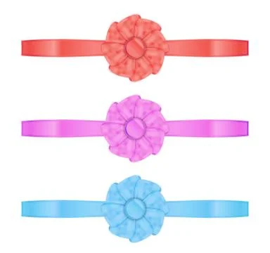 Collection of the three ribbons Stock Illustration