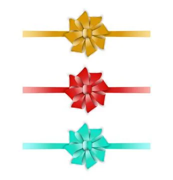 Collection of the three ribbons Stock Illustration