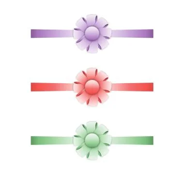 Collection of the three ribbons 스톡 일러스트