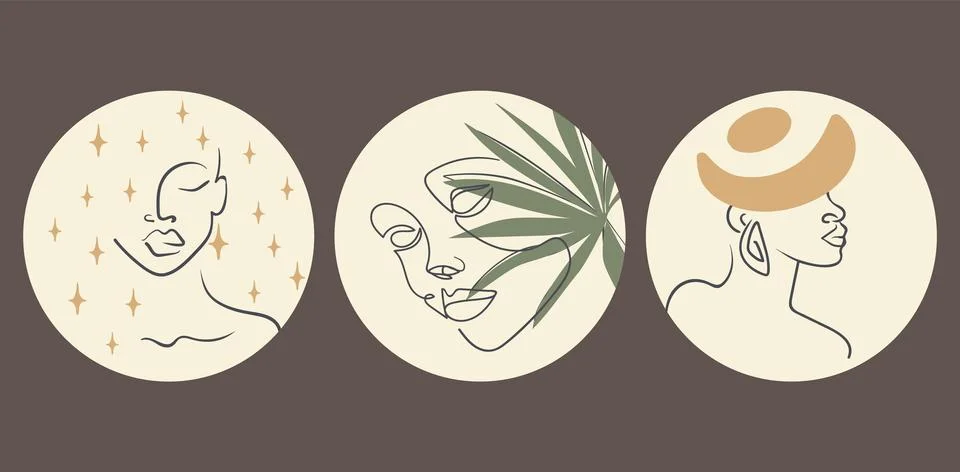 Collection of three various highlight covers Stock Illustration