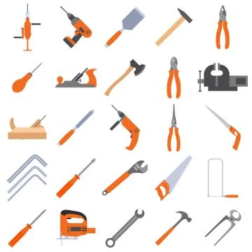 Collection of tools Stock Illustration