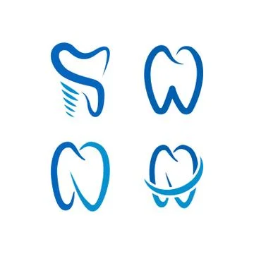 Collection of tooth logo icon template Stock Illustration