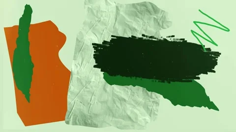 Collection of torn notebook paper, scotch tape and marker sketches. Stock Footage 260678879