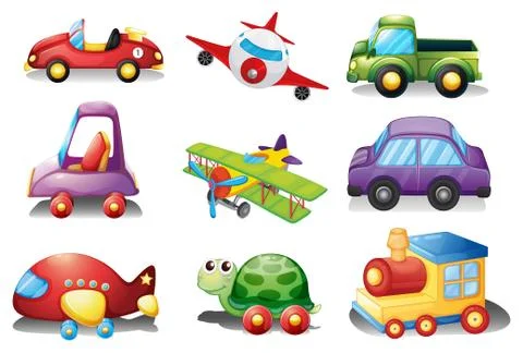 A collection of toys Stock Illustration