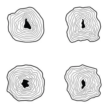 Collection of tree rings. 스톡 일러스트