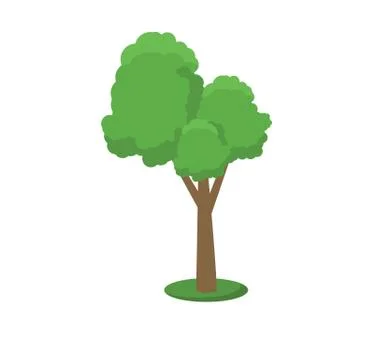 Collection of trees illustrations. Can be used to illustrate any nature or Stock Illustration