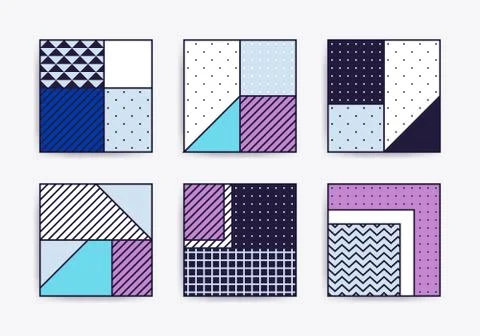 Collection with trendy backgrounds Stock Illustration