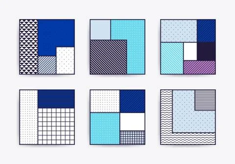 Collection with trendy backgrounds Stock Illustration