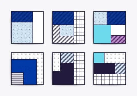 Collection with trendy backgrounds Stock Illustration