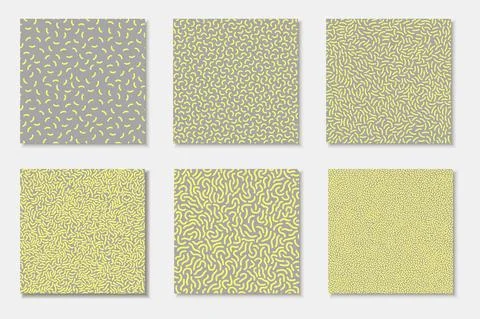 Collection of trendy vector seamless patterns. Abstract stylish backgrounds Stock Illustration