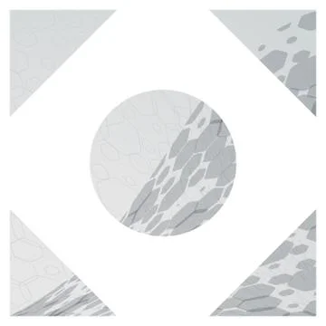 Collection of triangle and round backgrounds with gray hexagon net. Stock Illustration