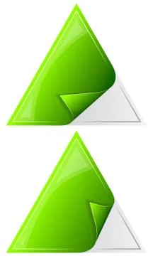 Collection triangle sticker Stock Illustration