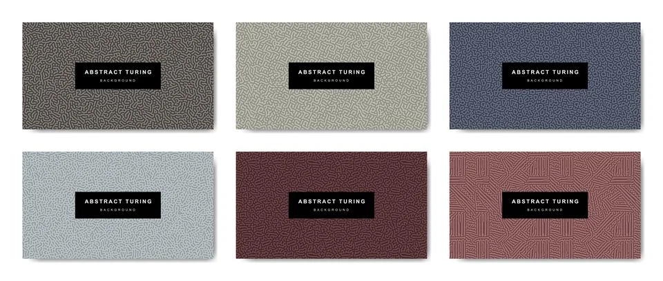 Collection of turing abstract seamless background Stock Illustration