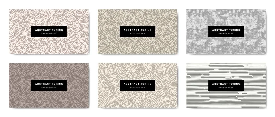 Collection of turing abstract seamless background Stock Illustration