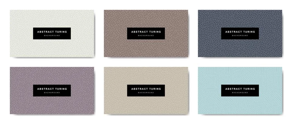 Collection of turing abstract seamless background Illustrazione stock