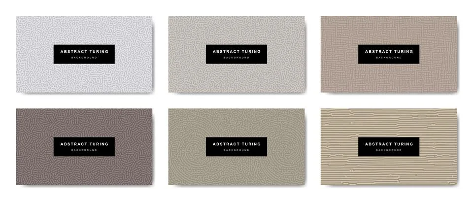 Collection of turing abstract seamless background Stock Illustration
