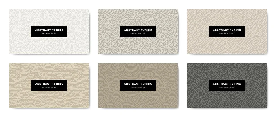 Collection of turing abstract seamless background Stock Illustration