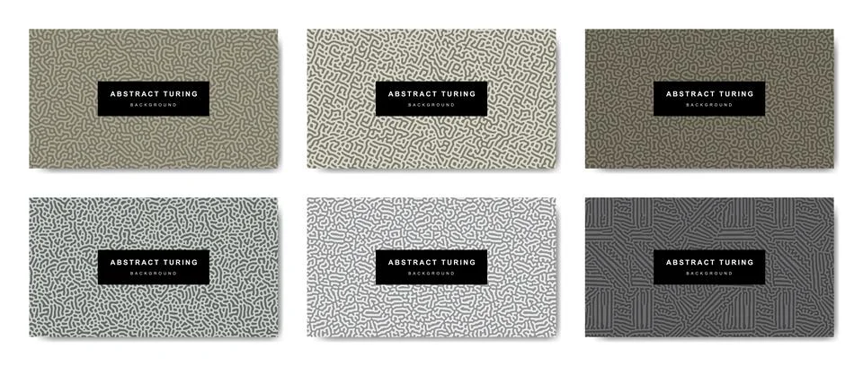 Collection of turing abstract seamless background Stock Illustration