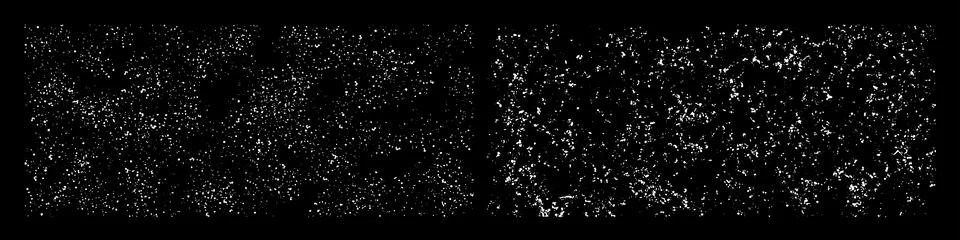 Collection of two splatter textures in A4 format, real handmade strokes, re.. Illustrazione stock