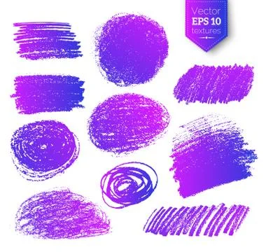 Collection of ultraviolet pencil hatching Stock Illustration