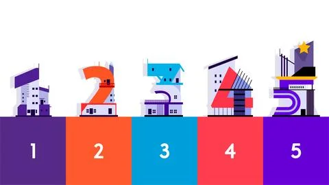 Collection of unique house icon vector design set Stock Illustration