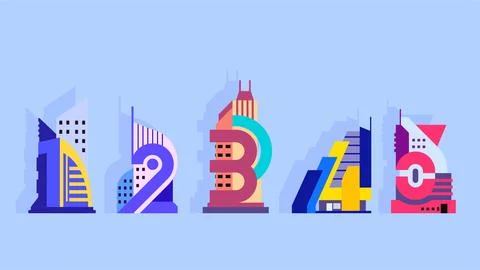 Collection of unique house icon vector design set Stock Illustration