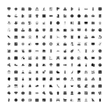 Collection of universal flat graphic design interface symbols Illustrazione stock