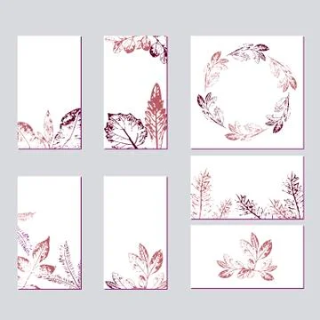 Collection of universal trendy cards. Stock Illustration