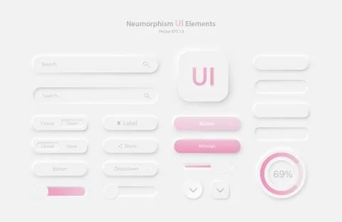 Collection of user interface elements for a mobile application. Stock Illustration
