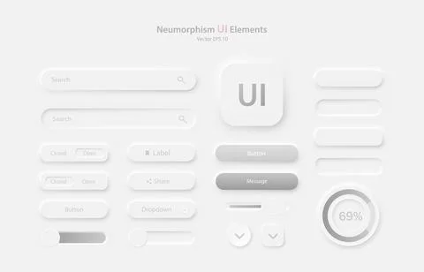 Collection of user interface elements for a mobile application. Stock Illustration
