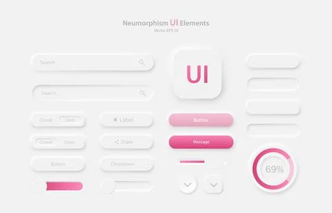 Collection of user interface elements for a mobile application. Set of icons for Stock Illustration