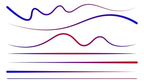 Collection of various abstract line elements Stock Illustration