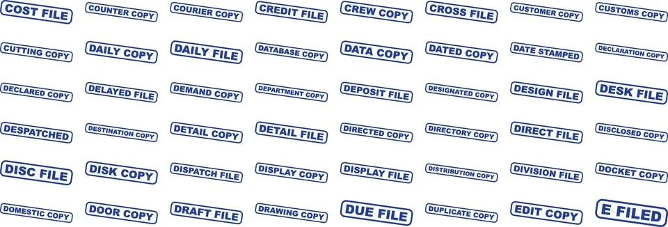 Collection of various administrative file classifications and terms featuri.. イラスト素材