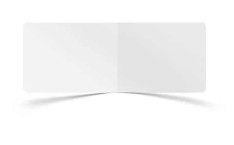 Collection of various blank folded leaflet white paper on white Stock Photos