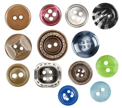 Collection of various buttons Stock Photos