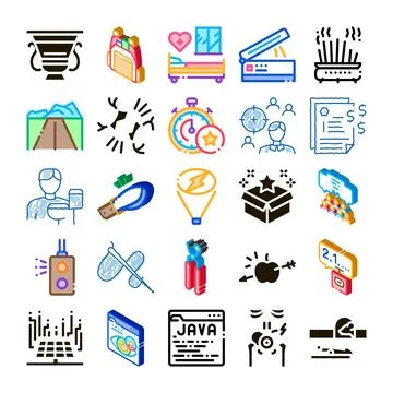 Collection of various colorful abstract vector icons Stock-Illustration
