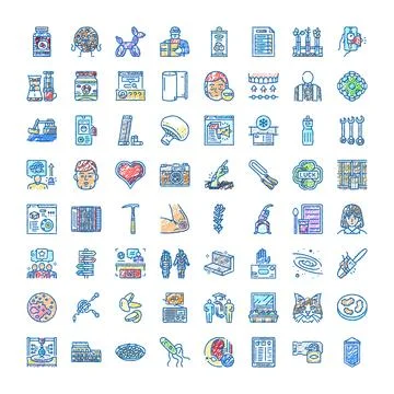 Collection of various doodle style abstract drawings Stock Illustration