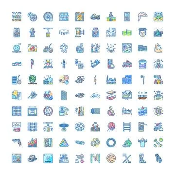 Collection of various hand drawing doodle icons and symbols Stock Illustration