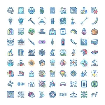 Collection of various hand drawn doodle icons Stock Illustration