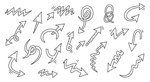 A collection of various handwritten cursive letters and symbols in black ink 스톡 일러스트